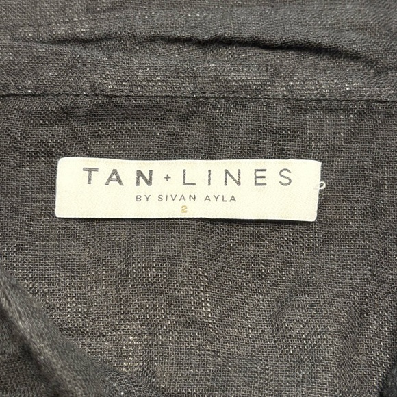 TAN + LINES by Sivan Ayla Linen Blend Swim Coverup - Picture 5 of 9